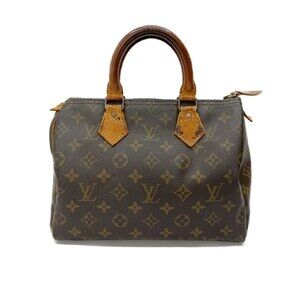 Louis Vuitton Monogram Speedy Bag Zipper Brown
